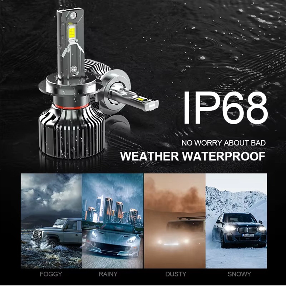 طقم لمبات ليد للسيارات Conpex مقاس 9006 الأصلية - قدرة 50W وسطوع 7500 لومن لإضاءة فائقة الوضوح